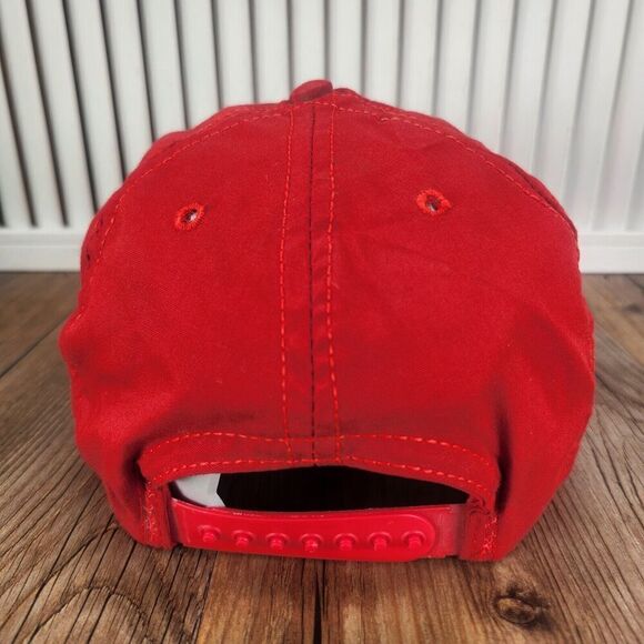 VTG Armstrong Tires Rhino Logo Snapback Hat Cap Red Mechanic Cars Advertising - Picture 5 of 10
